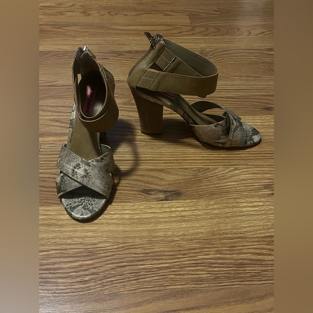Betsey Johnson ankle strap heels